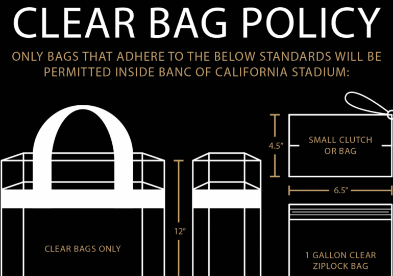 Know before you go... Clear Bag Policy!